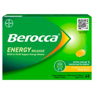 Berocca Mango Energy Vitamin Tablets x45