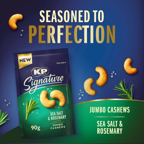 KP Signature Sea Salt and Rosemary Cashew Nuts