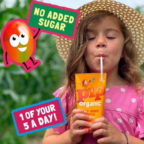Pip Organic Mango, Orange & Apple Juice with Spring Water Cartons