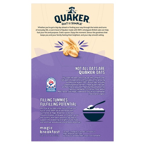 Quaker Oat So Simple Gluten Free Original Porridge Sachets Cereal