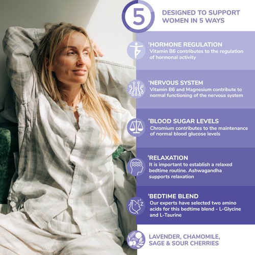 Health & Her Sleep+ Multinutrient Support Supplement Capsules 