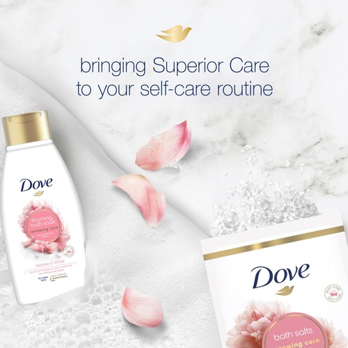 Dove Bubble Bath Soak Renewing Care Peony & Rose