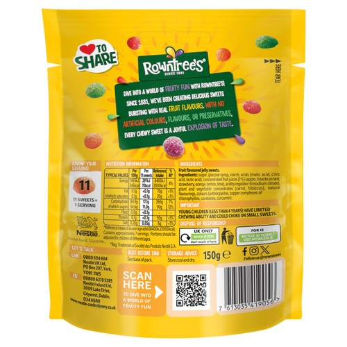Rowntree's Jelly Tots Sweets Sharing Bag