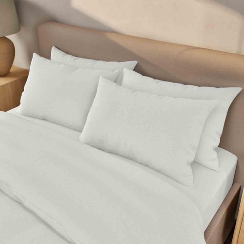 M&S Pure Brushed Cotton Pillowcases, White