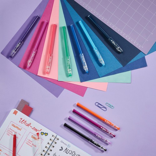 Pilot FriXion Ball Stick Medium Line Colour Pens 6pk Wallet - Assorted