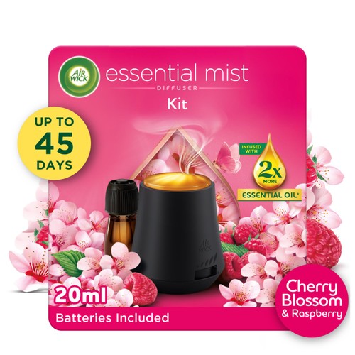 Airwick Cherry Blossom & Raspberry Essential Mist Kit