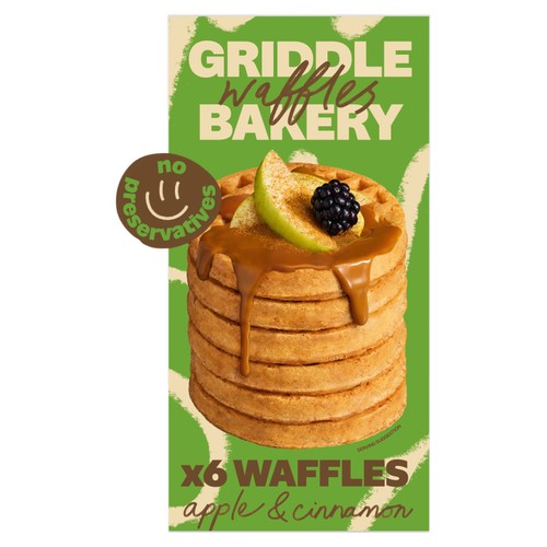 Griddle Bakery Apple & Cinnamon Wholegrain Waffles
