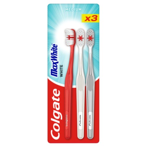 Colgate Max White Teeth Whitening Medium Manual Toothbrush