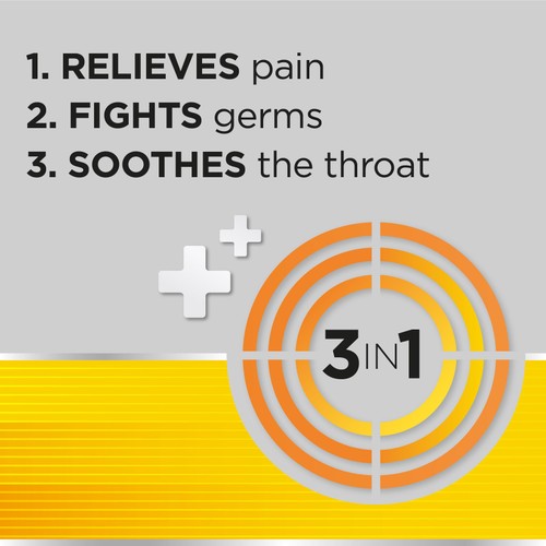Strepsils Triple Action Honey & Lemon Throat Lozenges