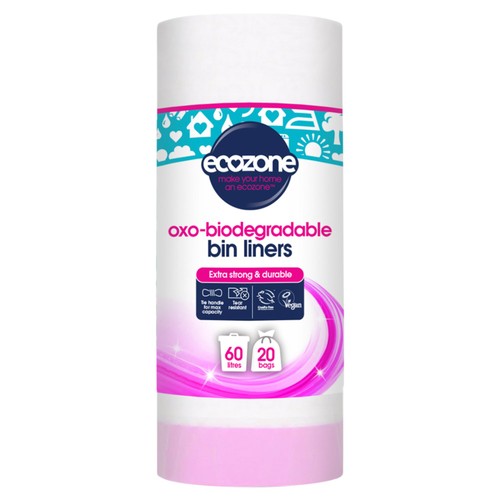  Ecozone Oxo-Biodegradable Bin Liners 60L 