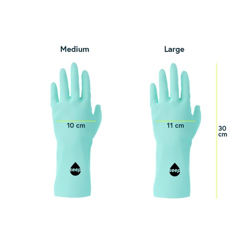Seep Rubber Gloves Medium Plastic Free