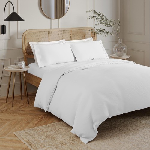 M&S Egyptian Cotton 230 Thread Count Duvet Cover, King, Ice White