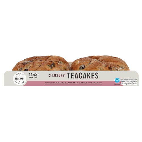 M&S 2 Fruit Filled Luxury Teacakes