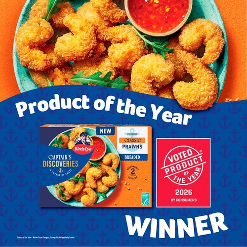 Birds Eye Captain's Discoveries Crispy Breaded Prawns