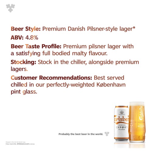 Carlsberg Export Lager Beer Cans