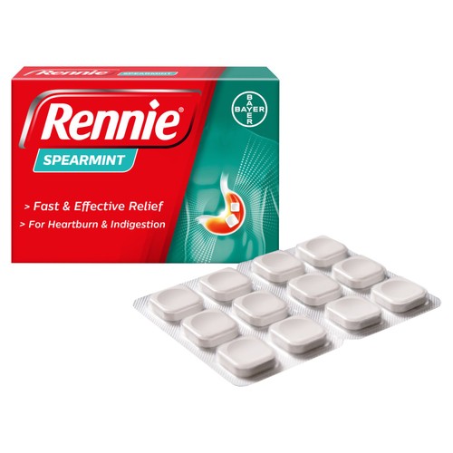 Rennie Spearmint Heartburn & Indigestion Relief Tablets