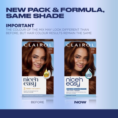 Clairol Nice'n Easy Hair Dye, 5RB Medium Reddish Brown