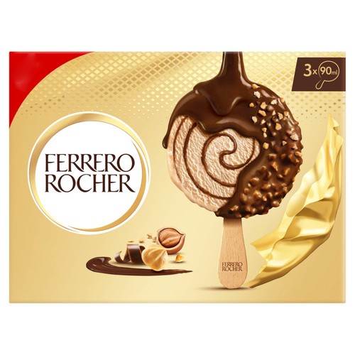 Ferrero Rocher Hazelnut Ice Cream Sticks