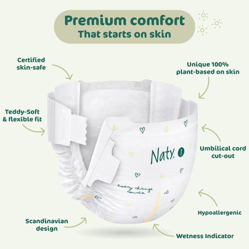 Naty BioEmbrace Nappies Size 1 (2-5kg)