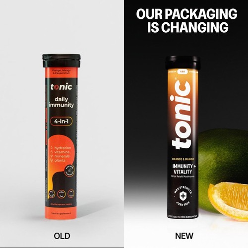 Tonic Health Daily Immunity & Vitality Orange & Mango Effervescent tablets