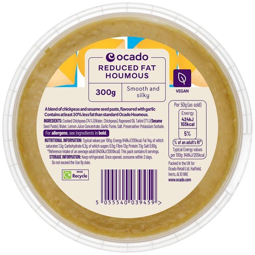 Ocado Reduced Fat Houmous
