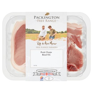 Packington Free Range 2 Pork Chops Rind On