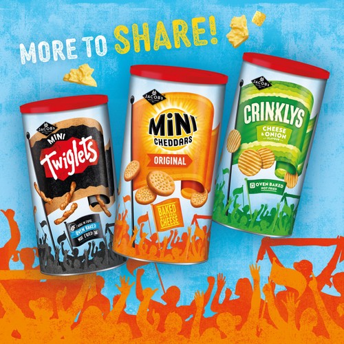 Jacob's Mini Cheddars Original Cheese Baked Snacks Tub