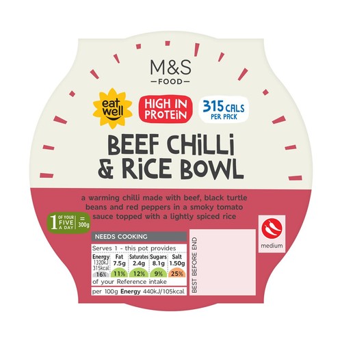 M&S Beef Chilli & Rice Bowl