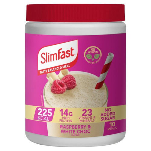 SlimFast Raspberry & White Chocolate Powder Tin 