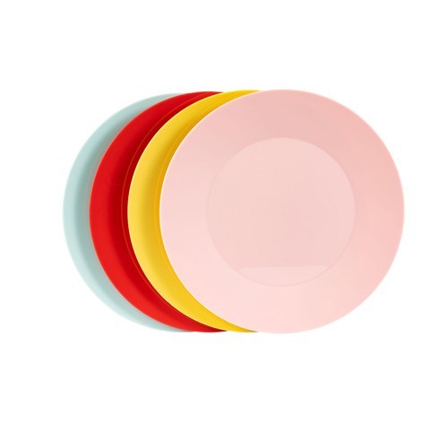 Summerhouse Strawberries & Cream Set of 4 Reusable Plates