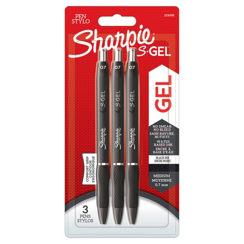 Sharpie S-Gel Gel Pens Black Ink 0.7mm