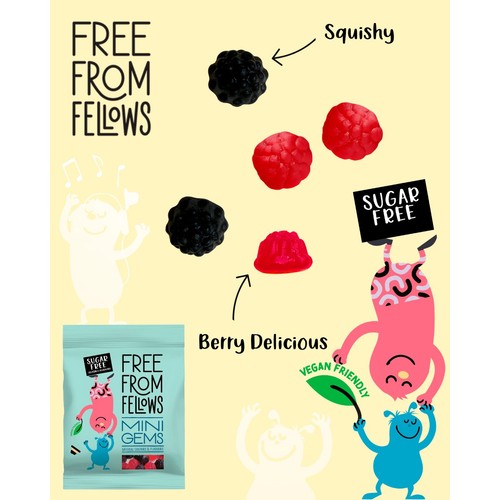 Free From Fellows Vegan Sugar Free Midget Gems