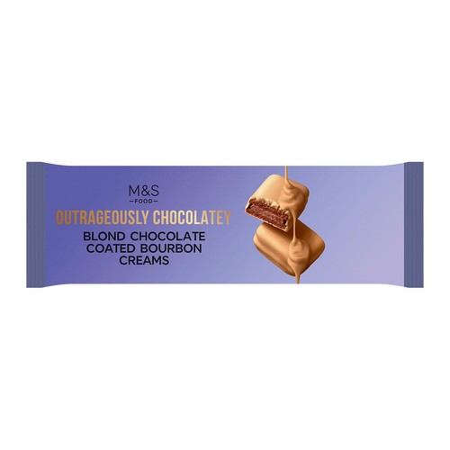 M&S Outrageously Chocolatey Blond Chocolate Coated Bourbon Creams