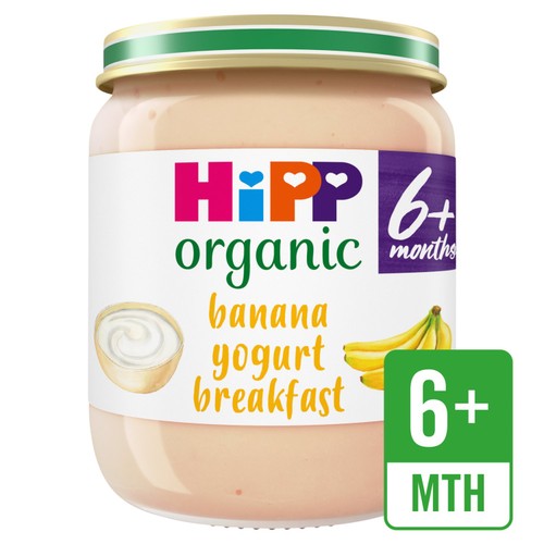 HiPP Organic Banana Yogurt Breakfast Baby Food Jar 6+months 