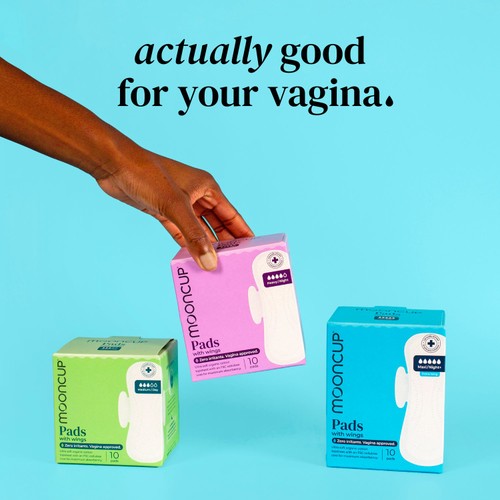 Mooncup Pads with Wings Heavy Night, Zero Irritants, Vagina Approved