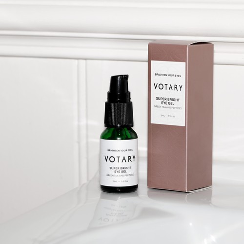 VOTARY - Super Bright Eye Gel, Green Tea and Peptides -15ml