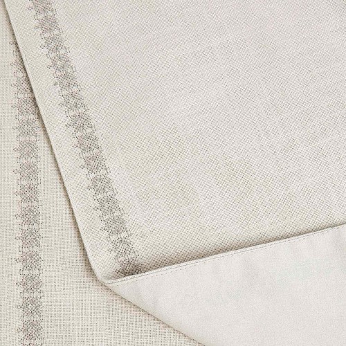 M&S X Fired Earth Pure Cotton Embroidered Table Runner, Natural