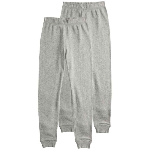 M&S Unisex Thermal Leggings 6-7 Years Grey Marl