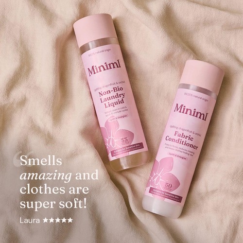 Miniml Fabric Conditioner Pink Dragonfruit & Orchid Bottle