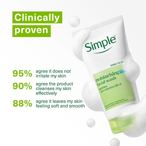 Simple Moisturising Facial Wash Travel Size