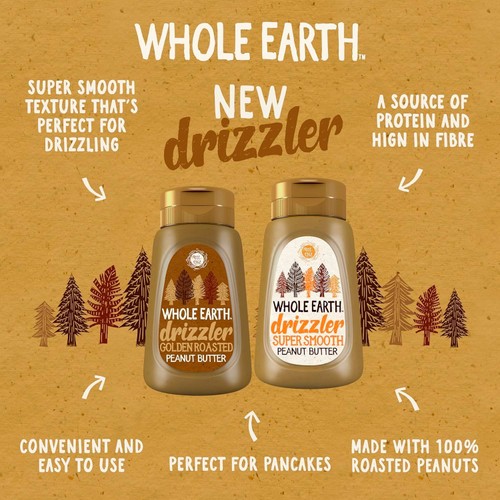 Whole Earth Drizzler Golden Roasted Peanut Butter