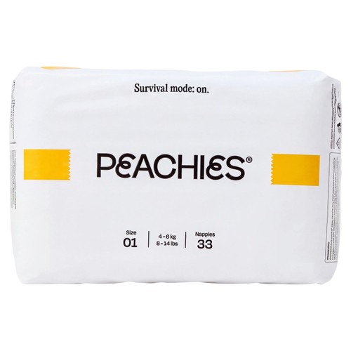 PEACHIES Premium Nappies Size 01 (4-6kg), Single Pack