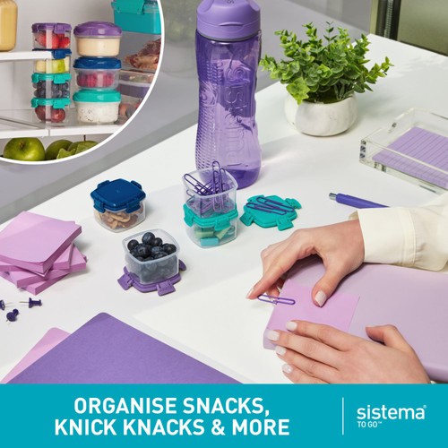 Sistema Knick Knack Pack Mini To Go Food Containers 4 Pack