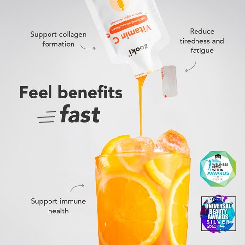 Zooki Liposomal Vitamin C 1,000mg, Citrus Orange Sachets