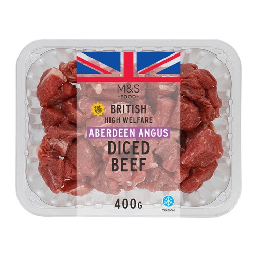 M&S Britiish Aberdeen Angus Diced Beef