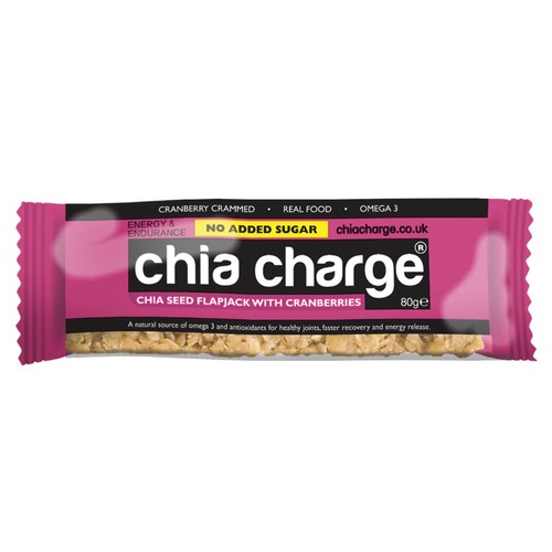Chia Charge Cranberries Chia Seed Flapjack - no added sugar 