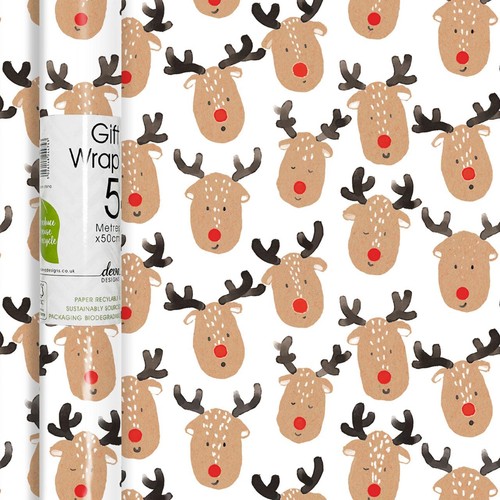 Craft Reindeer Christmas Rollwrap