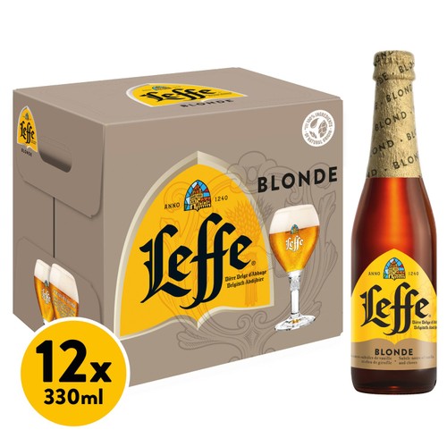 Leffe Blonde Belgian Lager Beer Bottles