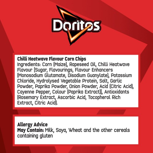 Doritos Chilli Heatwave Tortilla Chips Multipack Crisps