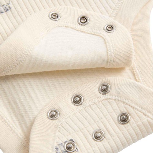 M&S Long Sleeve Dino Bodysuits, 2-3, Light Cream